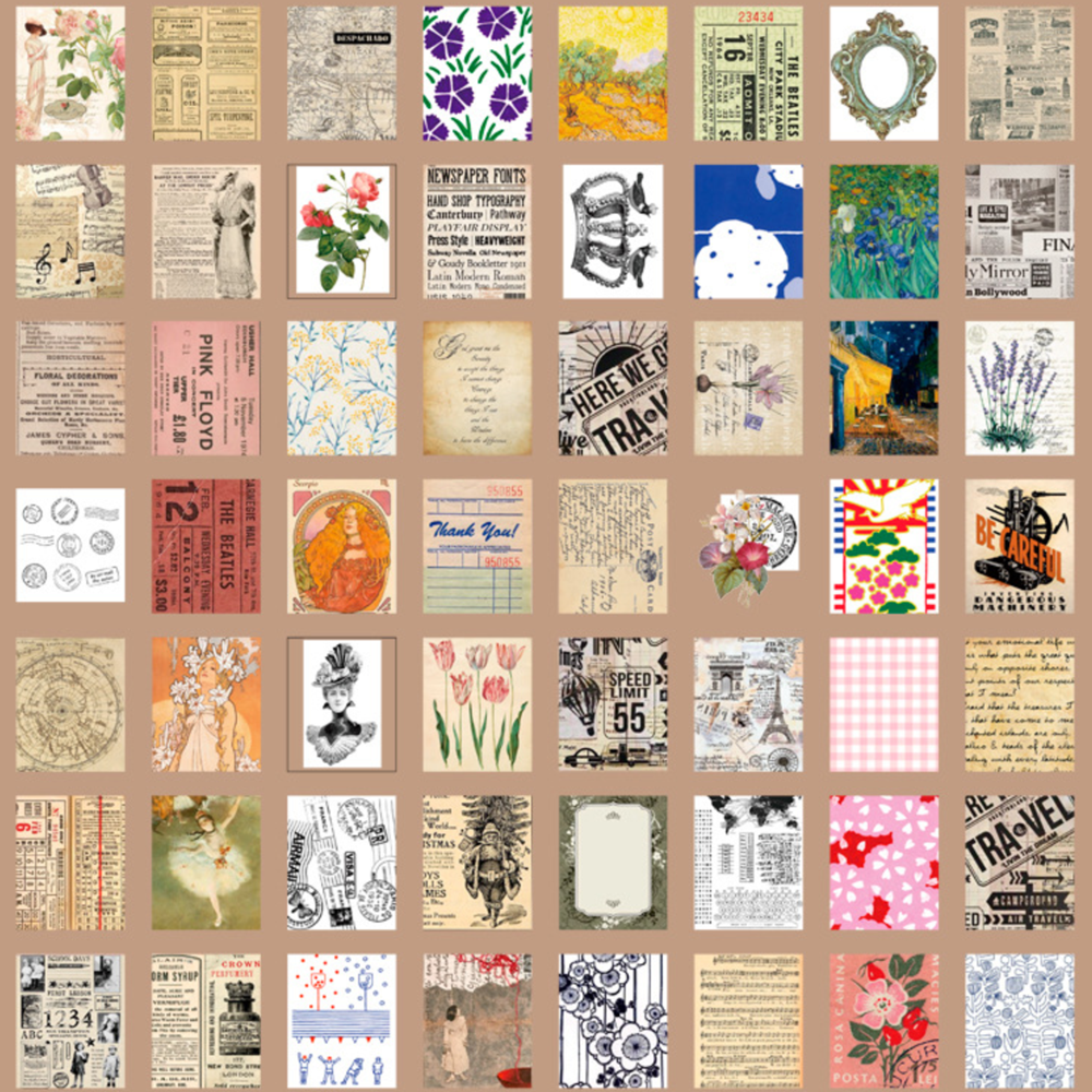 365 Mini Vintage-Style Journal Paper Set