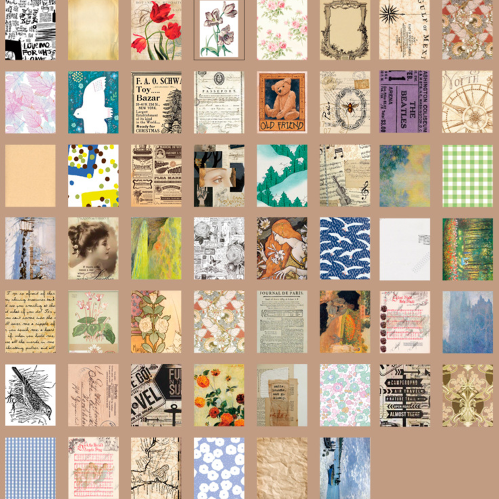 365 Mini Vintage-Style Journal Paper Set