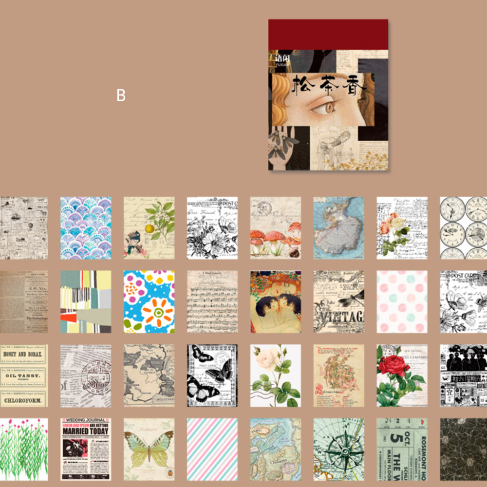 365 Mini Vintage-Style Journal Paper Set