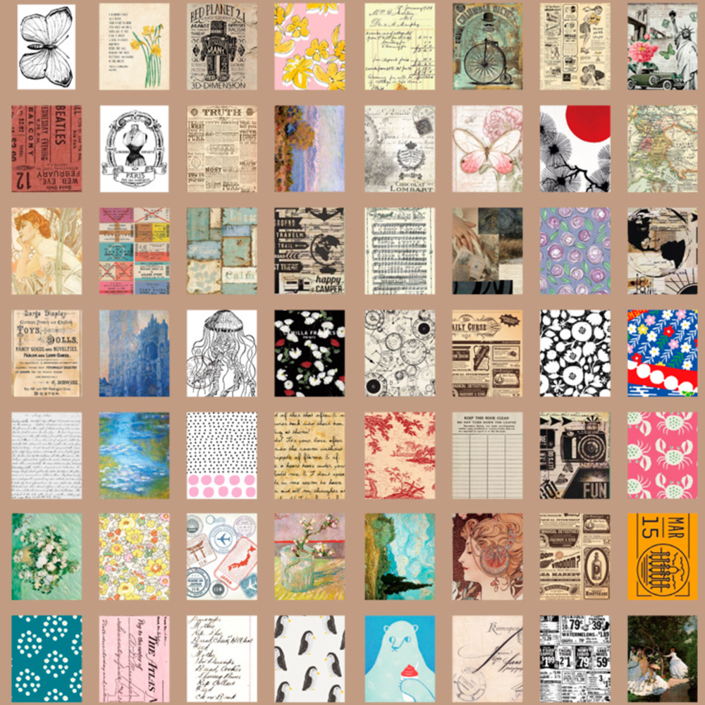 365 Mini Vintage-Style Journal Paper Set