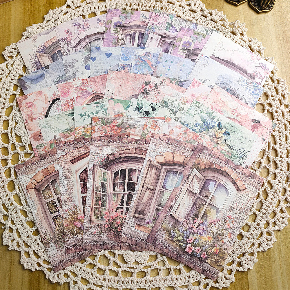 Window Theme Scrapbook Paper